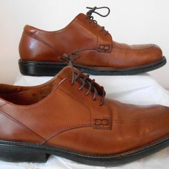 Florsheim Comfortech Brown Leather Oxford Shoes Lace Up Dot Matrix System-14M - Picture 3 of 9